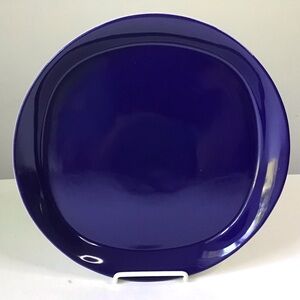 Rachael Ray ROUND & SQUARE Dinner Plate Dark Blue 11” Heavy Stoneware H019